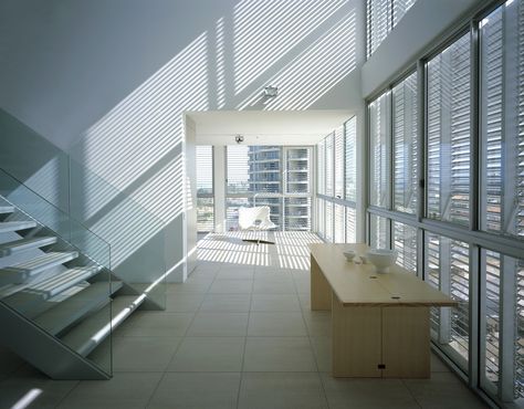 Ian Moore, Balcony Shade, Loft Penthouse, Residential Tower, Interior View, Minimalism Interior, Shopping Centre, Sliding Glass Door, Common Area