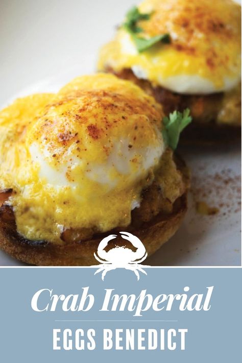 Eggs Benedict With Crab, Crab Eggs Benedict Recipe, Crab Cake Eggs Benedict Recipe, Crab Benedict Recipe, Crab Breakfast, Crab Eggs Benedict, Crab Benedict, Lobster Benedict, Crab Eggs