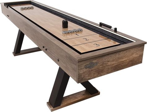 Amazon.com : American Legend Kirkwood 9’ LED Light Up Shuffleboard Table with Bowling : Sports & Outdoors Shuffleboard Tables, Green Costumes, Shuffleboard Table, Port Townsend, American Legend, Indoor Fun, Indoor Games, Basement Design, Table Games