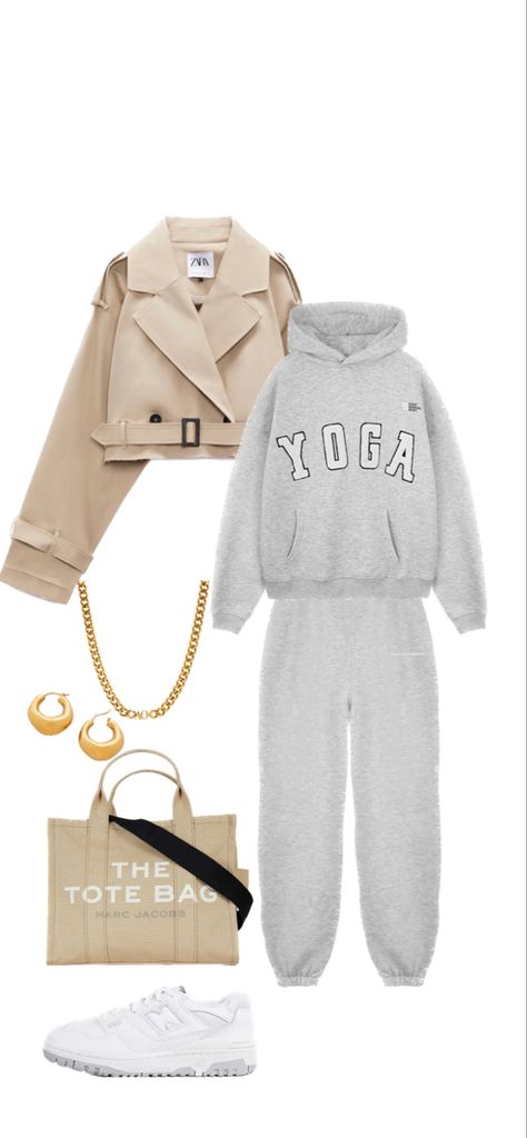 Zara Cropped Trench Coat Outfit, Zara Cropped Trench, Cropped Trench Coat Outfit, Uni Fits, Chill Outfit, Girls Fall Fashion, Cropped Trench Coat, Trench Coat Outfit, Weather Outfits