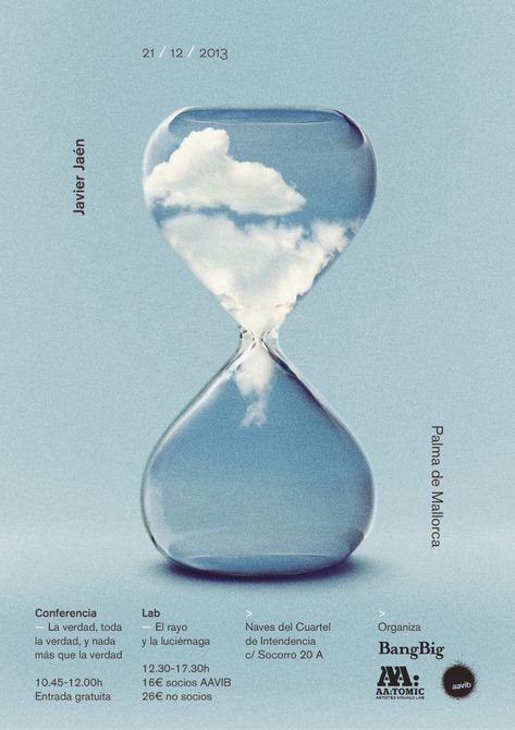 Javier Jaén Time Design Graphic, Creative Design Ideas Poster, Time Graphic Design, Sky Graphic Design, Titles Ideas, Time Illustration, Mises En Page Design Graphique, Time Graphic, 달력 디자인