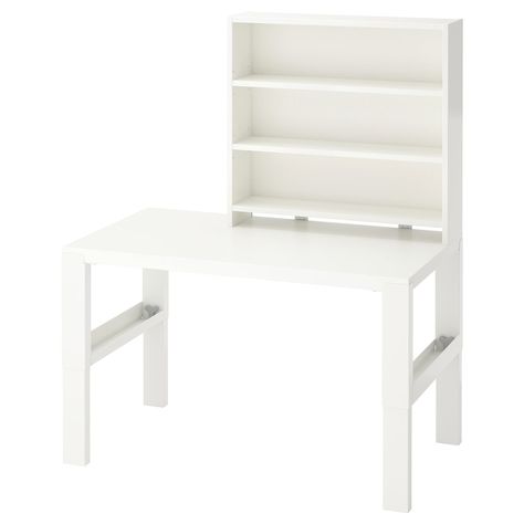 PÅHL Desk with add-on unit, white, 37 3/4x22 7/8". Find it here! - IKEA Ikea Micke, Micke Desk, Corner Workstation, Desktop Shelf, White Desk, Plastic Edging, Kid Desk, Honeycomb Paper, Perfect Desk