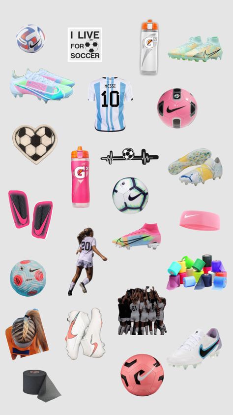 Soccer!!!#outfitinspo #sports#soccer #vibes Aesthetic Soccer Cleats, Soccer Cleats Aesthetic, Cute Soccer Cleats, Preppy Soccer, Soccer Supplies, Soccer Player Workout, Kids Soccer Team, Football Dream, Soccer Aesthetic