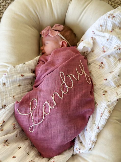 Newborn Crafts, Monthly Milestone Pictures, Personalized Swaddle Blanket, Baby Name Announcement, Baby Name Blanket, Personalized Swaddle, Milestone Pictures, Embroidered Blanket, Custom Baby Blanket