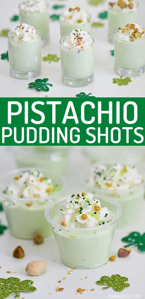 Fun Pudding Shots, St Patricks Pudding Shots, Pudding Shots Non Alcoholic, Pudding Shots Pistachio, Mardi Gras Pudding Shots, Frozen Pudding Shots, Summer Pudding Shots Alcoholic, Pistachio Alcoholic Drink, Birthday Pudding Shots