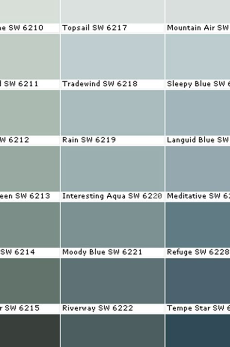 Does the thought of choosing paint colors frighten you? It doesn't have to! Here are my tips for how to decide on paint colors when you don't know where to start. Interior Room Colors, Complimentary Paint Colors, Atmospheric Blue, Paint Exterior House, Blue Sherwin Williams, Beach House Exteriors, Big Houses Interior, Green Exterior Paints, Sherwin Williams Green