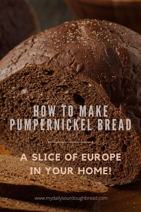 Biting into a slice of freshly baked pumpernickel bread is a singular delight. With its rich brown color, sweet, malty aroma, and hearty rye flavor, pumpernickel represents the most profound expression of traditional rye baking. Today, I’ll show you how to make pumpernickel bread and take you step-by-step through my favorite family recipe! #pumpernicklebread #freshlybaked #ryebread Vegan Pumpernickel Bread Recipe, Gluten Free Pumpernickel Bread, Pumpernickel Bread Recipe Easy, Pumpernickel Sourdough Bread, Homemade Pumpernickel Bread Recipe, How To Make Pumpernickel Bread, Dutch Oven Pumpernickel Bread, Pumpernickel Rye Bread Recipe, Sourdough Pumpernickel Bread