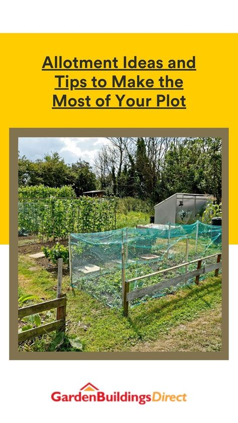 Allotment Ideas and Tips to Make the Most of Your Plot Vegetable Plot Ideas, Diy Allotment Ideas, Small Allotment Ideas, Garden Plot Ideas, Allotment Hacks, Allotment Ideas Budget, Allotment Layout, Allotment Ideas Inspiration, Allotment Design