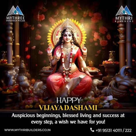 On the occasion of Vijaya Dashami, we wish you be showered with blessings of good health and great success. May your homes and hearts overflow with happiness! Homes built for life at www.mythribuilders.co.in #MythriBuilders #MythriSapphire #Mythrisquare #Mythrisunshine #Mythrisignature #Builders #Nammabengaluru #Amenities #LuxuryHomes #RealEstate #Property #Bangalore #dreamhomes #properties #navarathri #navratri2023 #navratrispecial  #navadurga #maadurga #navaratri #dusshera #vijayadasami Vijaya Dashami, Good Morning Flowers Quotes, Good Morning Friends Images, Navratri Special, Durga Maa, Good Morning Friends, Good Morning Flowers, Good Health, Bangalore