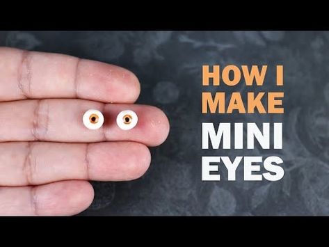 making eyes for doll - Google Zoeken Polymer Clay Eyes Tutorial, Diy Doll Eyes, Clay Doll Face Tutorial, Needle Felting Eyes Tutorials, How To Make Doll Faces Polymer Clay, Diy Doll Eyes Polymer Clay, Polymer Clay Sculptures, Polymer Clay Miniatures, Doll Eyes