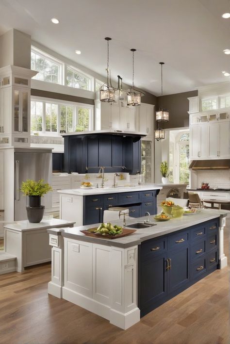 Contrasting colors, Kitchen island, 2024 trends, Eye-catching design Best Kitchen Cabinet Colors 2024, Kitchen Island Colors 2024, Best Kitchen Cabinet Paint Colors 2024, 2024 Traditional Kitchen, Painted Kitchen Cabinets Colors 2024, Kitchen Island Colors, Contrasting Kitchen, Contrasting Kitchen Island, Cream Colored Cabinets