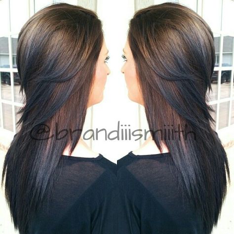 Root Melt Black To Brown, Hair Color Dark On Bottom Light On Top Reverse Ombre, Reverse Ombre Brunette, Black Reverse Ombre Hair, Brown To Black Ombre, Light Brown To Black Hair Reverse Ombre, Light Brown To Black Ombre, Hombre Hair, Reverse Ombre Hair