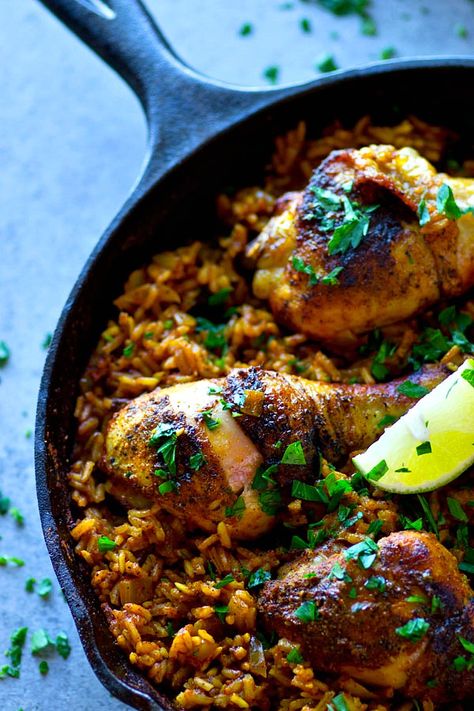 One Pot Spanish Chicken And Rice, Lovely Legs Chicken Recipes, Chicken Legs Sides Dishes, Chicken Leg Recipes With Rice, One Pot Chicken Legs And Rice, Drumstick Chicken And Rice Recipes, Spanish Chicken Drumsticks, Drumstick Chicken Meal Ideas, Drumstick Chicken Dinner Ideas