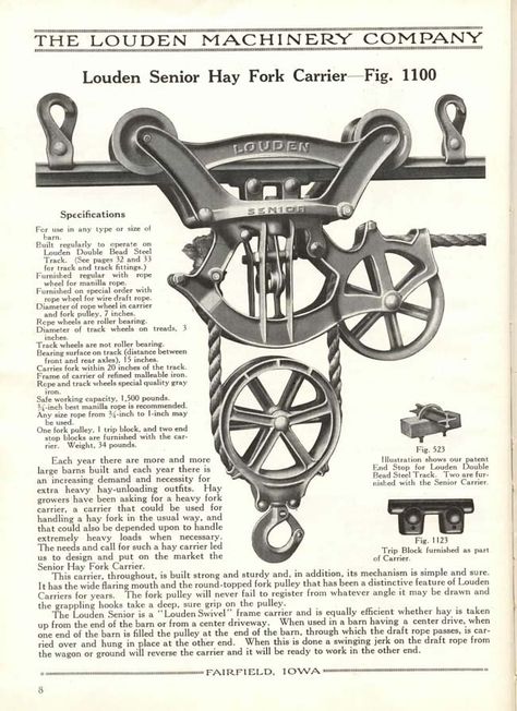 Trolley Ideas, Hay Trolley, Pully System, Pulley Light, Hay Barn, Block And Tackle, Patent Art Prints, Pulley System, Rustic Industrial Decor