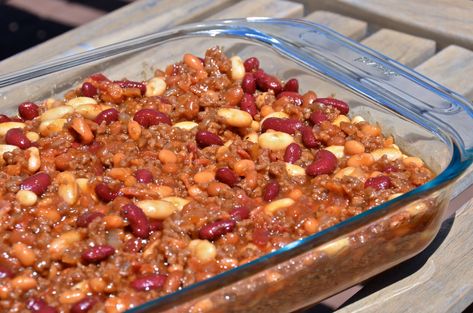 Calico Baked Beans, Calico Beans Recipe, Calico Beans, Pork N Beans, Potluck Dishes, Beans Recipe, Butter Beans, Veggie Sides, Baked Beans