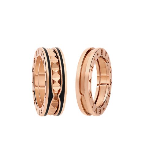 B.zero1 Rose Gold and Black Ceramic Couples' Rings | Bulgari Jewelry Bulgari, Mother Of Pearl Rose, Bvlgari Necklace, Italy Jewelry, Rings And Bands, Bvlgari Jewelry, Timeless Ring, Kids Rings, Italian Jewelry