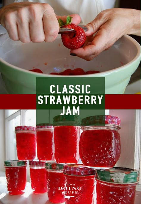 Strawberry Jam Recipe Canning With Pectin, Certo Strawberry Jam, Strawberry Preserves Recipe With Pectin, How To Make Strawberry Jam, Strawberry Jam Recipe With Pectin, Strawberry Jelly Recipe Canning, Diy Strawberry Jam, Strawberry Jam Recipe Canning, Strawberry Jelly Recipe