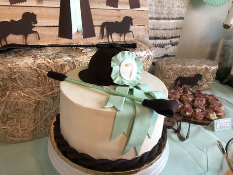 English riding birthday cake Equestrian Cake Birthday, Horse Riding Birthday Cake, Equestrian Cake, Equestrian Birthday, Horse Themed Party, Horse Birthday Cake, 13 Birthday Cake, Horse Birthday Parties, Horse Cake