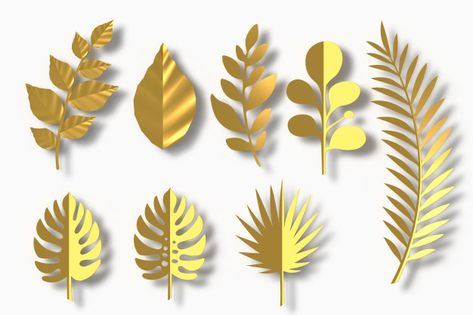 Wedding Party Backdrop, Diy Paper Flowers, 8 Mart, Photo Gold, Paper Crafting Ideas, Spring Decorations, Paper Style, Paper Flower Bouquet, Golden Leaves