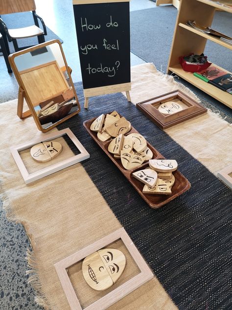 Feelings Eyfs Activities, Feelings Provocations, Emotions Eyfs, Emotions Provocations, Reggio Emilia Emotions, Identity Reggio Emilia, Nature Based Classroom, Provocations Reggio, Feelings Activities Preschool