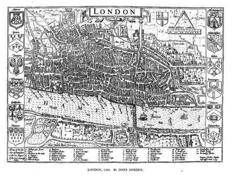 London in 1593 Old Maps Of London, Map Of London, London Map, Printable Pictures, Old Maps, Medieval History, Old London, British History, Historical Maps