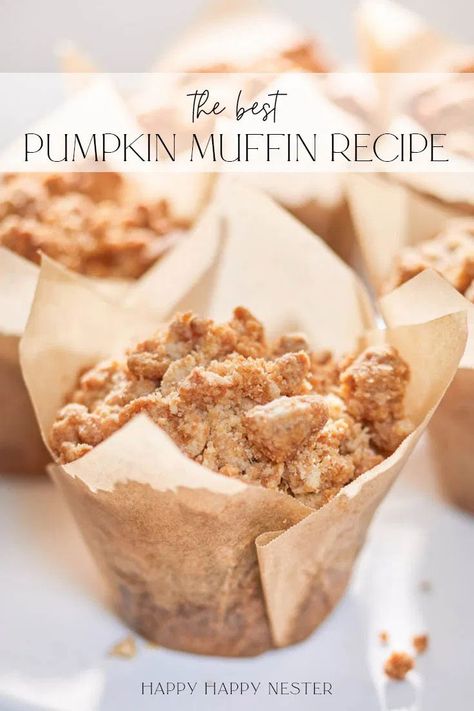 These Pumpkin Muffins with My Secret Crumb Topping are like desserts from a pastry shop. Check out my important tips for baking these muffins.This post includes two videos, one showing how to create these cool tulip parchment muffin liners. Pumpkin Muffins Filled With Cream Cheese, Once Upon A Chef Pumpkin Muffins, Strussel Pumpkin Muffins, Pumpkin Cream Cheese Strussel Muffins, Tulip Cupcake Liners, Pumpkin Cream Cheese Muffins Food Network, Pumpkin Roll Recipe Easy, Pumpkin Pecan Cobbler, Pumpkin Muffins Recipe