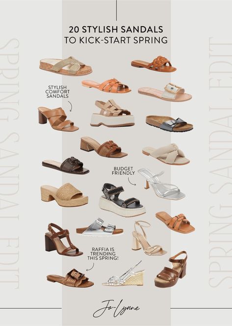 If you are on the search for new sandals for spring 2024, look no further. Jo-Lynne Shane share a list of 20+ stylish sandals to choose from to add to your wardrobe. From slide sandals, strappy sandals, comfort sandals, and more all perfect for the start of spring. Follow for more fashion finds and shoe styles for Spring 2024. Summer Shoes 2024, All Types Of Jeans, Classy Flats, What Shoes To Wear, Over 40 Outfits, Jolynne Shane, Pajamas All Day, Types Of Jeans, Spring Sandals