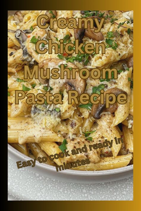 #chickenmushroompasta#chickenmushroomfettuccine#creamychickenandmushroompasta#spicymushroomchickenpasta#mushroompasta Heavy Cream Chicken, Creamy Chicken Mushroom Pasta, Cream Of Mushroom Pasta, Creamy Chicken Mushroom, Chicken Mushroom Pasta, Cream Of Mushroom Chicken, Mushroom Recipes Pasta, Chicken Mushrooms, Cream Chicken