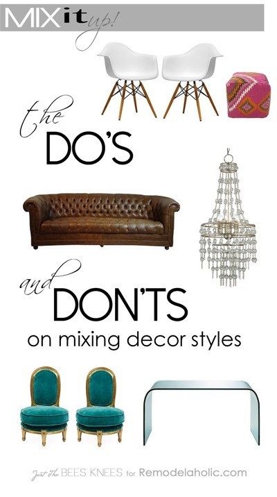 The Do's and Don'ts of mixing decor styles from Remodelaholic.com #moodboard #design #decorating Do's And Don'ts, Coral Gables, Eclectic Decor, Interior Design Tips, Home Decor Tips, My New Room, Fort Lauderdale, Decor Items, Of Wallpaper