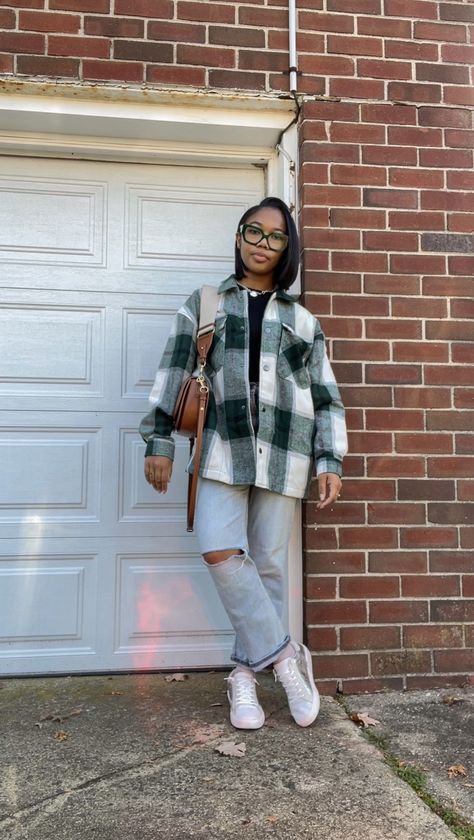 Fall fit check featuring my favorite shacket! #fitcheck #ootd #fallfashion #outfitideas #shacket #fallstyle #plaidshacket Outfits With Plaid Shacket, Plaid Jacket Outfit, Plaid Shacket, Fall Fit, Jacket Outfit, Plaid Jacket, Outfit Inspo Fall, Fit Check, Fall Winter Outfits