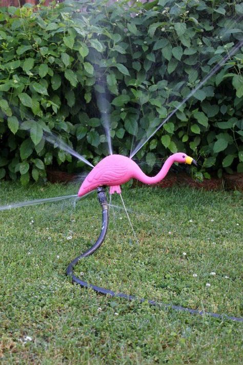 Fun Projects with Pink Plastic Flamingo Lawn Ornaments | Apartment Therapy Flamingo Projects, Pink Flamingo Decor, Yard Flamingos, Plastic Flamingo, Flamingo Garden, Flamingo Decor, Diy Outdoor Decor, Flamingo Art, Lawn Ornaments