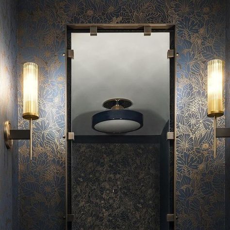 Valerie Saunders | Orange County Interior Designer on Instagram: "All the moody and sultry vibes in this perfect powder room.... I love to call rooms like this a “Jewel Box” - all the details are kinda like jewelry don’t you think?     Photographer: @stephaniecrusso Builder: @mwcustomhomes Interior Design: @serendipitedesigns  ——  #serendipitedesigns #bathroomdesign #bathroomremodel #bathroomgoals #bathroomideas #bathroomstyle #bathroomreno #bathroomstyling #bathroomrenovation #bathroominspiration #bathroominspo #bathroomdreams #dreambathroom #luxuryhome #luxuryinterior #luxeathome #luxurystyle #luxurydecor #luxeinteriors #interiorlover #myhomevibe #instahomes #realhomes #homeinspo #realhomesofinstagram #myhomevibe #walltowallstyle #powderbath #powderroom #powderroomdesign #powderroomdecor Powder Room Decor, Mirror Ideas, Bathroom Goals, Powder Room Design, Powder Bath, Luxe Interiors, Bathroom Inspo, Dream Bathrooms, Bathroom Style