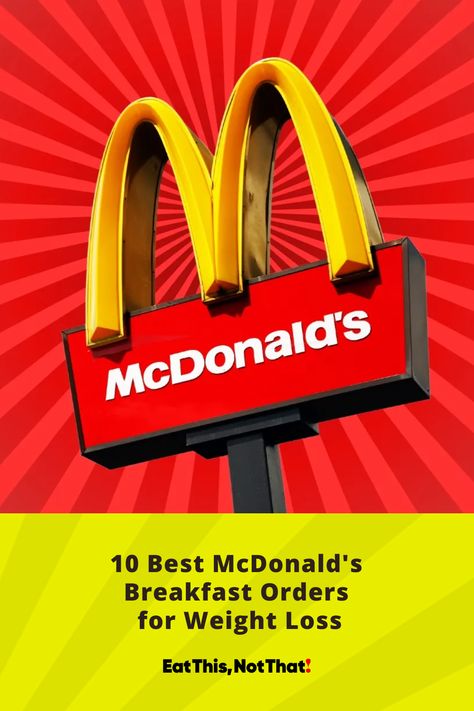 To simplify your next morning drive-thru experience, here are the 10 best McDonald's breakfast orders for weight loss. Take a look at the suggestions to create a balanced meal, along with the additions and modifications you can make to turn a fast-food breakfast into a healthier option. Low Calorie Fast Food Breakfast, Mcdonalds Breakfast Burritos, Mcdonalds Egg Mcmuffin, Low Calorie Fast Food, Healthy Fast Food Breakfast, Mcdonald's Breakfast, Healthy Protein Breakfast, Sausage Mcmuffin, Healthy Fast Food Options