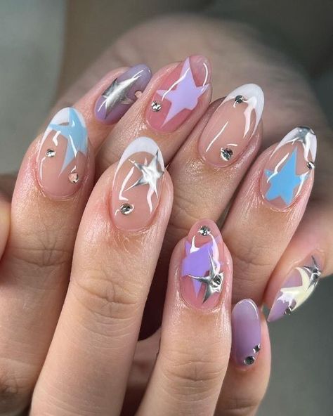 Soft Nails, Star Nails, Minimalist Nails, Fire Nails, Funky Nails, Nails Inspo, Short Acrylic Nails, Best Acrylic Nails, Cute Acrylic Nails