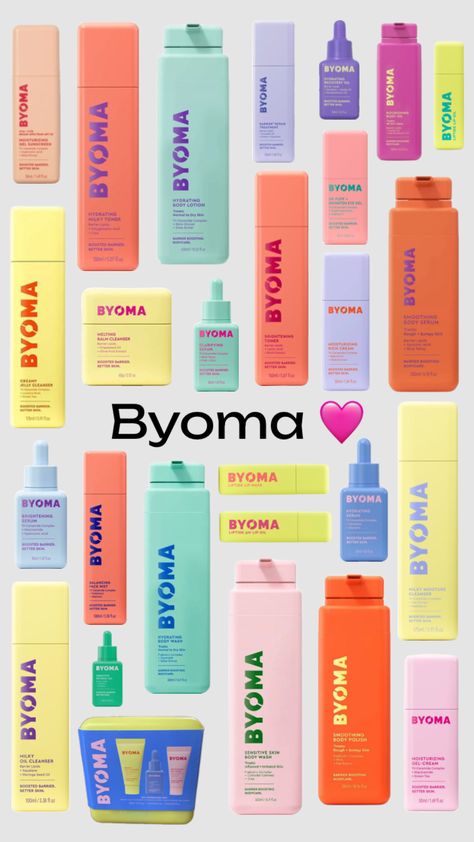 #skincare #byoma #preppy #preppyskincare Byoma Skin Care, Preppy Skin Care, Byoma Skincare, Skin Care Collection, Care Products, Hair Care, Skin Care, Collage, Skin