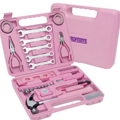 pink tool box.. I don't want to have to ask a guy to do everything.. I.N.D.E.P.E.N.D.E.N.T Pink Tool Box, Pink Tool Set, Camper Awnings, Pink Tools, Pink Everything, Pink Life, Bike Repair, Pink Stuff, Pink Things