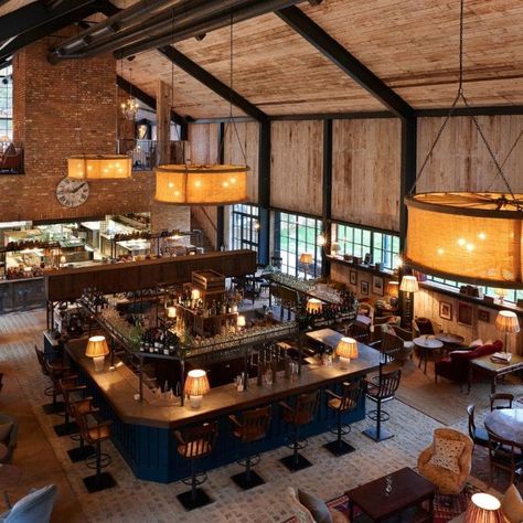 Barn Bar, Farmhouse Restaurant, Farm Restaurant, Soho Farmhouse, Kentish Town, Soho House, Tasting Room, Restaurant Interior, Cafe Interior