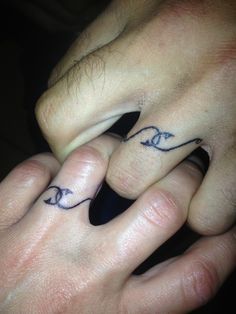 Hooked finger tattoo | ... idea. Our wedding ring tattoos. Fishing hooks. Lol "I'm hooked on you Land Tattoos, Fishing Hook Tattoo, Hook Tattoos, Finger Tattoos For Couples, Ring Tattoo Designs, Wedding Band Tattoo, Tattoo Band, Country Tattoos, Wedding Ring Tattoo