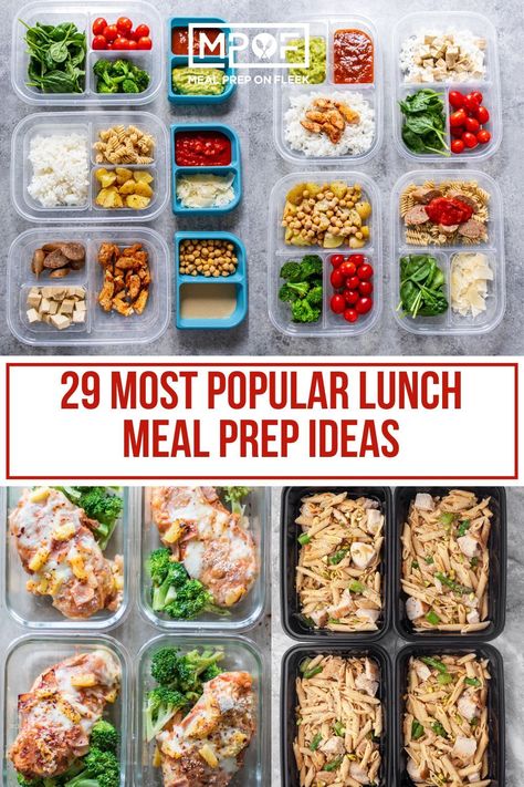 29 Most Popular Lunch Meal Prep Ideas | Meal Prep on Fleek™ Simple Meal Prep Lunch Ideas, Packed Lunch Ideas For Work Meal Prep, 5 Day Lunch Meal Prep, Hot Lunch Meal Prep Ideas, High School Meal Prep Lunch Ideas, Individual Meal Prep Ideas, Hot Meal Prep Lunch, Cheap Meal Prep Lunch, Semaglutide Meal Prep