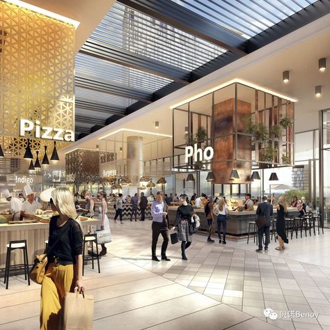 Airport Food Court, Food Hall Design Interiors, Foodhall Design, Modern Food Court, Food Hall Design, Shopping Mall Food Court, Food Court Interior, Climbing Hall, Food Court Design