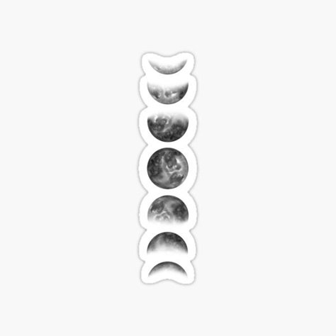 "Moon phases" Sticker for Sale by SvetlanaArt | Redbubble Moon Phases Stickers, Moon Phase Stickers, Moon Aesthetic Stickers, Moon Stickers Printable, Moon Stickers Aesthetic, Stickers Luna, Sticker Sheet Aesthetic, Gray Stickers, Stickers Aesthetic Vintage