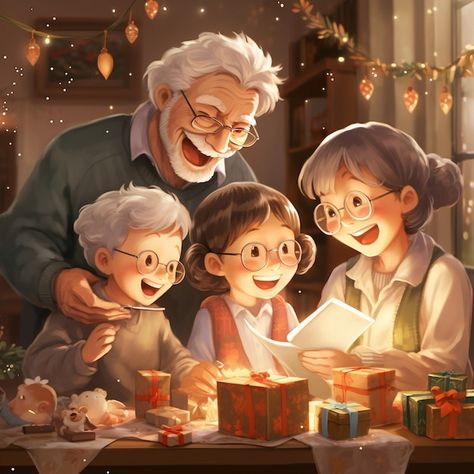 Anime Grandparents, Grand Parents, Celebrating Christmas, Vector Background Pattern, Free Business Card Mockup, Event Food, Business Card Maker, Flyer Maker, Poster Maker