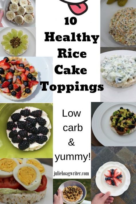 Ten Healthy Recipes for Rice Cake Toppings. Low carb and yummy for breakfast, lunch, dinner, or a snack. Made with fruit, cheese, nuts, and vegetables these rice cake toppings are eaasy and quick to make and prove that rice cakes don't have to be boring. Julie Hoag writer • A Family Lifestyle & Food Blog Breakfast Ideas Rice, Rice Cake Toppings, Quaker Rice Cakes, Rice Cakes Toppings, Eggs Rolls, Rice Cakes Healthy, Recipes For Rice, Food Recipes Snacks, Low Carb Quiche