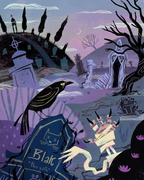 Discover the art of the spookiest illustrations – your guide to creating eerie, unforgettable visuals that linger in the imagination. Let's explore! Ghost Story Illustration, Graphic Style Illustration, Spooky Cute Art, Witch Graphic Design, Fairytale Art Illustration, Graveyard Illustration, Messy Drawings, Haunted House Illustration, Scary Illustration