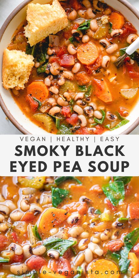 Vegan Black Eyed Pea Soup, Vegan Black Eyed Peas And Collard Greens, Blackeyed Pea Soup With Collard Greens, Meal With Collard Greens, Vegan Collard Green Soup, Collard Greens In Soup, Vegan Pea Soup Recipe, Brothy Vegan Soup, Recipes For Collard Greens