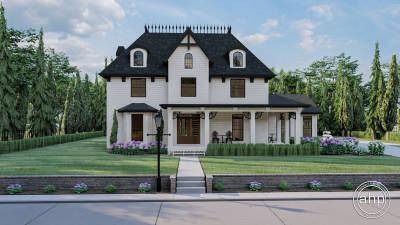 Victorian Style House Plans by Advanced House Plans Gothic Victorian House Plans, Modern Victorian House Plans, Modern Colonial House, Gothic Victorian House, Modern Victorian Homes, Victorian House Plan, Advanced House Plans, Victorian Homes Exterior, Colonial House Exteriors