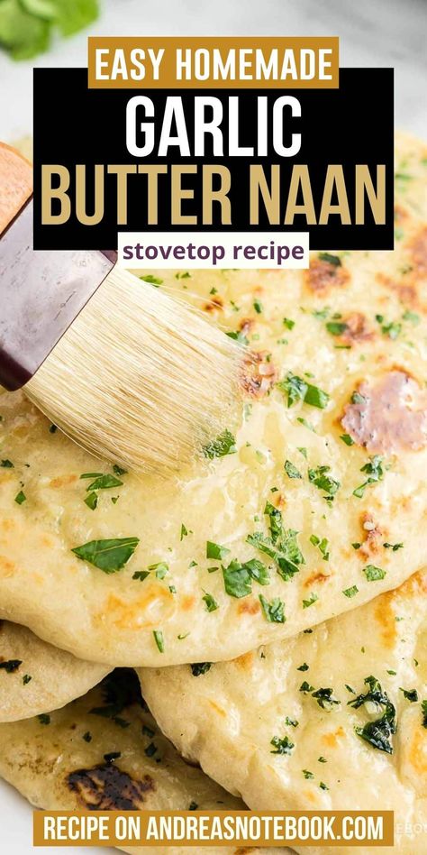 Garlic Butter Naan Bread, Garlic Butter Flatbread Recipe, Garlic Flat Bread Recipe, Garlic Nan Recipes, Butter Garlic Naan, Garlic Butter Naan Recipe, Garlic And Butter Flatbread Recipe, Garlic And Butter Flatbread, Garlic Naan Recipe No Yeast