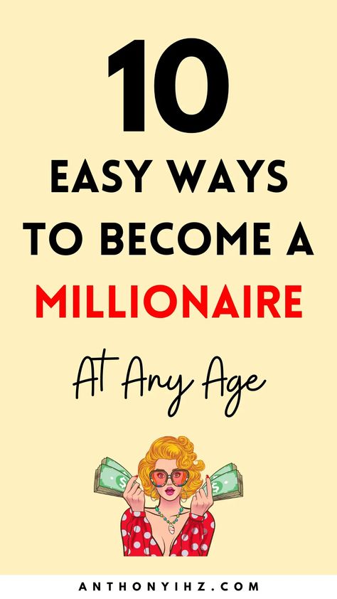 Are you asking what is the fastest way to become a millionaire? Need helpful guide on how much money you need to become a millionaire? Look no further, as I have compiled the best guide on how to become a millionaire fast, habits of millionaire you need to copy, plus important steps to become a millionaire in 5 years. Personal finance post on how to become a millionaire in 5 years Becoming A Millionaire Tips, Millionaire Cheat Code, How To Be A Millionaire, Woman Millionaire, Becoming A Millionaire, How To Become A Millionaire, Millionaire Ideas, Ways To Become Rich, Living Below Your Means