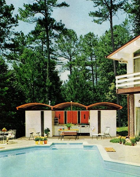 47 vintage backyard ideas you'll want to re-create for a relaxing sixties-style outdoor vibe Deck Porch Ideas, Vintage Backyard, Sixties Style, Big Pools, Pool Finishes, Deck Porch, Concrete Pool, Outdoor Living Rooms, Swimming Pools Backyard