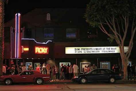 The roxy in L A!!! Roxy Theater, Blood On The Tracks, The Sunset Strip, City Of God, Sunset Blvd, Movie Studios, Snap Out Of It, Clubbing Aesthetic, Sunset Strip